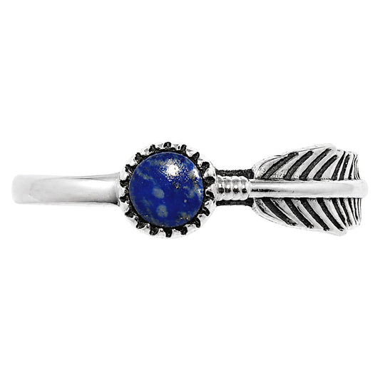 Feather - Lapis Lazuli Ring size-8 R-1042 SDR255135