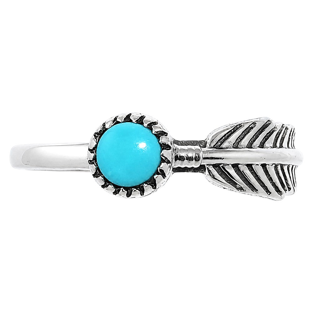 Feather - Sleeping Beauty turquoise Ring size-5 R-1042 SDR255138