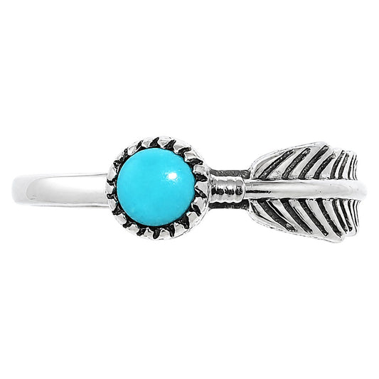 Feather - Sleeping Beauty turquoise Ring size-5 R-1042 SDR255138