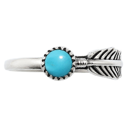 Feather - Sleeping Beauty turquoise Ring size-5 R-1042 SDR255139
