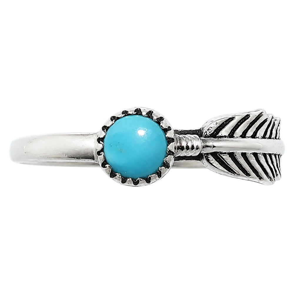Feather - Sleeping Beauty turquoise Ring size-5 R-1042 SDR255139