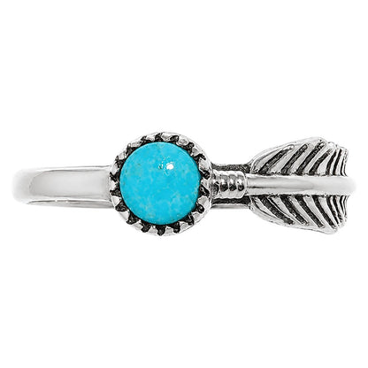 Feather - Sleeping Beauty turquoise Ring size-5 R-1042 SDR255142