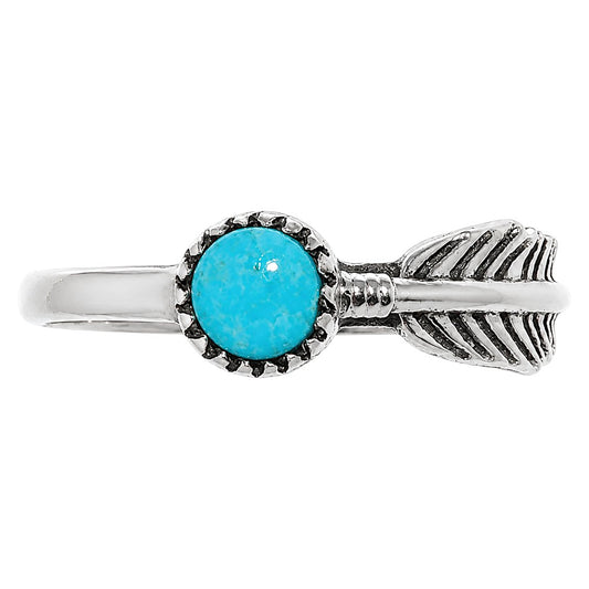 Feather - Sleeping Beauty turquoise Ring size-5 R-1042 SDR255142