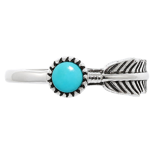 Feather - Sleeping Beauty turquoise Ring size-6 R-1042 SDR255143
