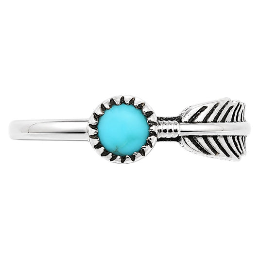 Feather - Sleeping Beauty turquoise Ring size-6 R-1042 SDR255145