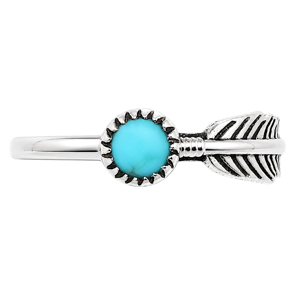 Feather - Sleeping Beauty turquoise Ring size-6 R-1042 SDR255145