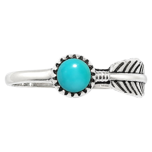 Feather - Sleeping Beauty turquoise Ring size-6 R-1042 SDR255146