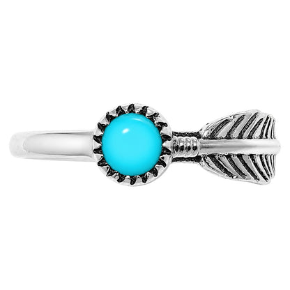 Feather - Sleeping Beauty turquoise Ring size-6 R-1042 SDR255147