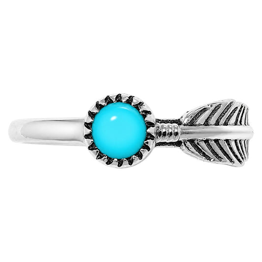 Feather - Sleeping Beauty turquoise Ring size-6 R-1042 SDR255147