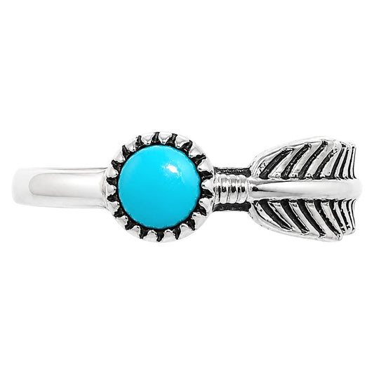Feather - Sleeping Beauty turquoise Ring size-7 R-1042 SDR255148