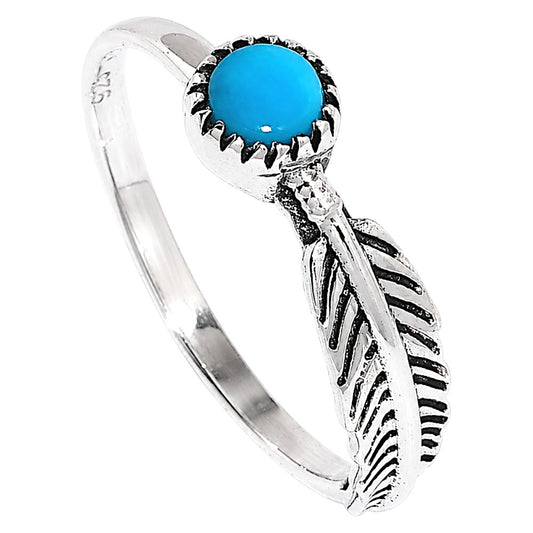 Feather - Sleeping Beauty turquoise Ring size-7 R-1042 SDR255148