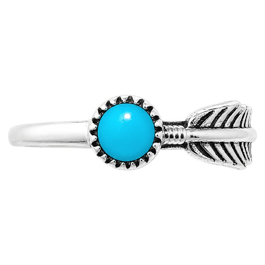 Feather - Sleeping Beauty turquoise Ring size-7 R-1042 SDR255149