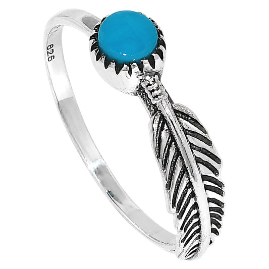 Feather - Sleeping Beauty turquoise Ring size-7 R-1042 SDR255149