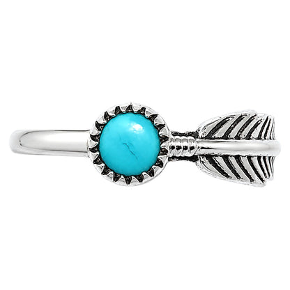Feather - Sleeping Beauty turquoise Ring size-7 R-1042 SDR255150