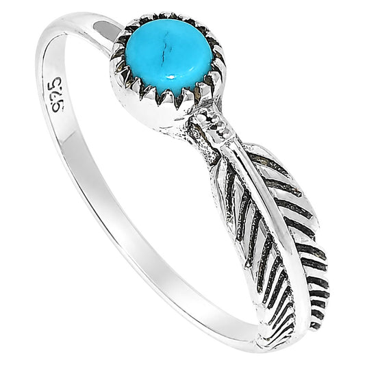 Feather - Sleeping Beauty turquoise Ring size-7 R-1042 SDR255150