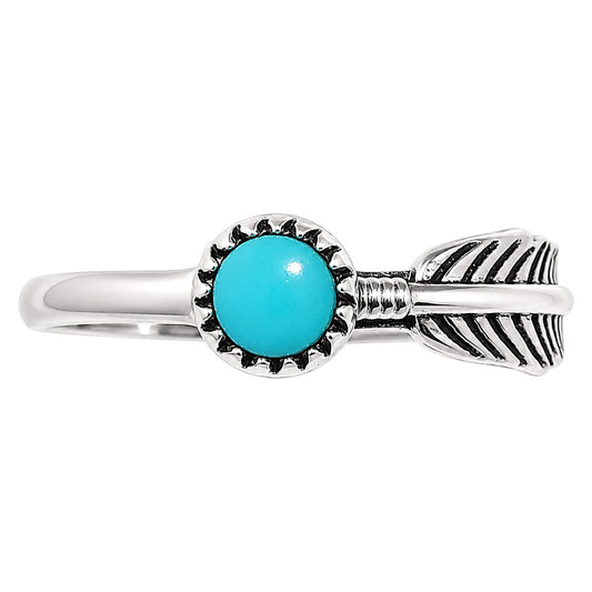 Feather - Sleeping Beauty turquoise Ring size-7 R-1042 SDR255151