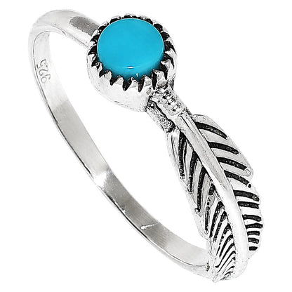 Feather - Sleeping Beauty turquoise Ring size-7 R-1042 SDR255151