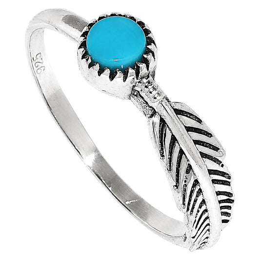 Feather - Sleeping Beauty turquoise Ring size-7 R-1042 SDR255151
