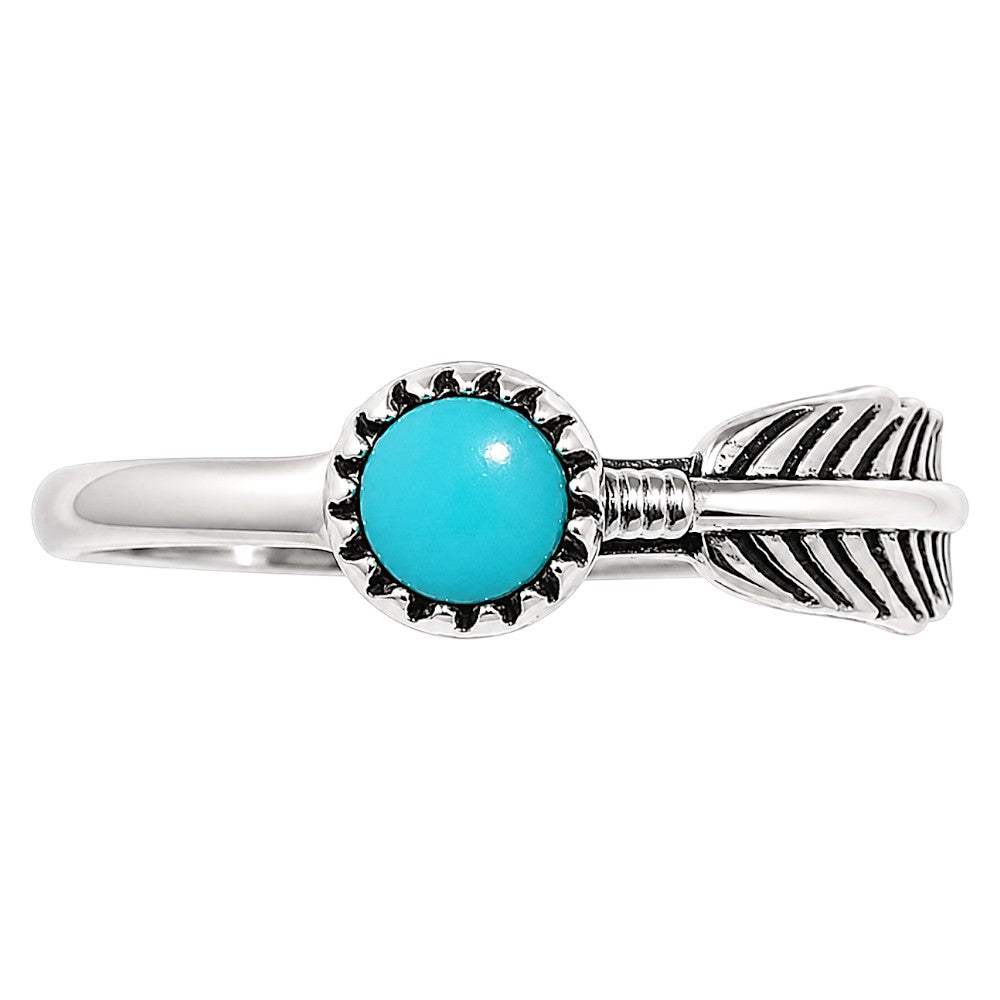Feather - Sleeping Beauty turquoise Ring size-7 R-1042 SDR255151