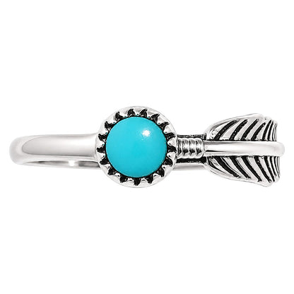 Feather - Sleeping Beauty turquoise Ring size-7 R-1042 SDR255151