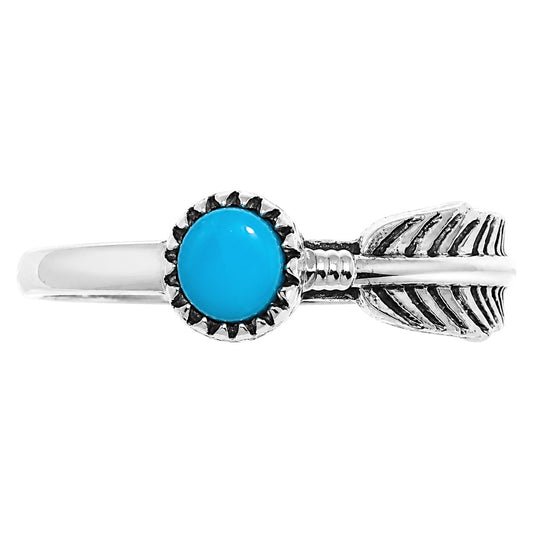 Feather - Sleeping Beauty turquoise Ring size-7 R-1042 SDR255152