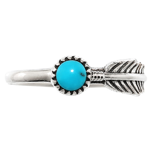Feather - Sleeping Beauty turquoise Ring size-8 R-1042 SDR255154