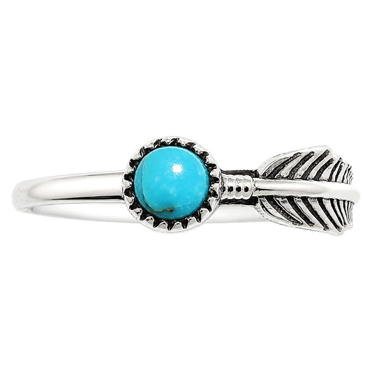 Feather - Sleeping Beauty turquoise Ring size-8 R-1042 SDR255155