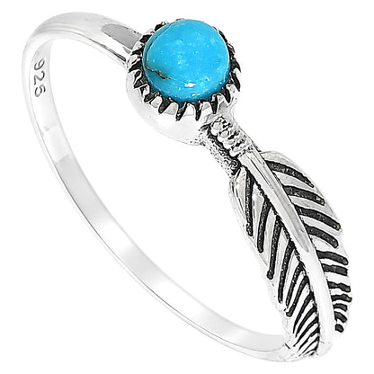 Feather - Sleeping Beauty turquoise Ring size-8 R-1042 SDR255155