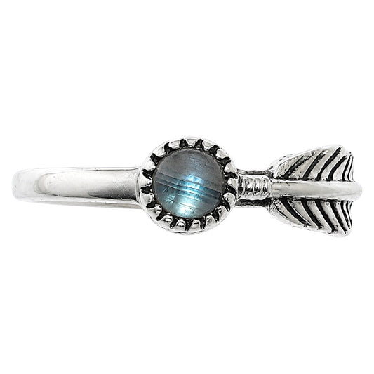 Feather - Rainbow Moonstone Ring size-6 R-1042 SDR255164