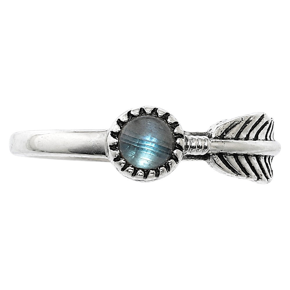 Feather - Rainbow Moonstone Ring size-7 R-1042 SDR255169