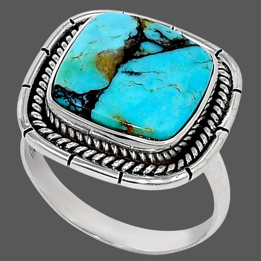 Lucky Charm Tibetan Turquoise Ring size-9 R-1728 SDR255199