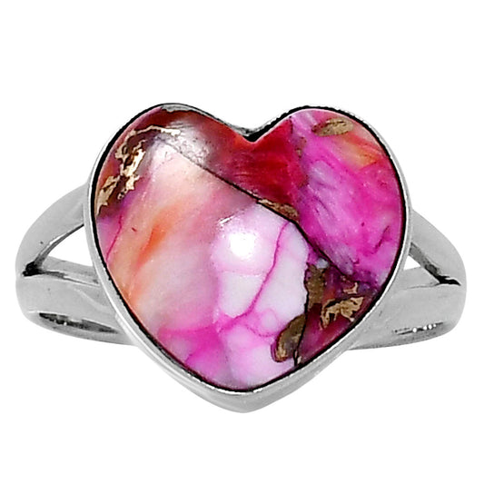Kingman Orange Dahlia Turquoise Ring size-7 R-1073 SDR255201