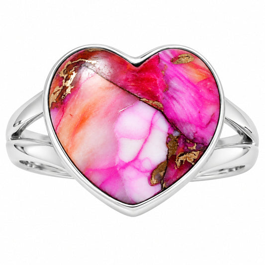 Kingman Orange Dahlia Turquoise Ring size-7 R-1073 SDR255201