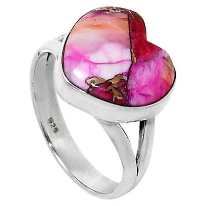 Kingman Orange Dahlia Turquoise Ring size-7 R-1073 SDR255201