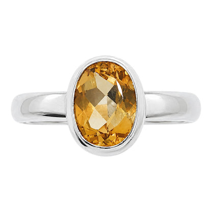 Citrine Ring size-8 R-1007 SDR255221