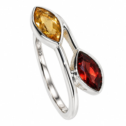 Hessonite Garnet and Citrine Ring size-7 R-1235 SDR255449