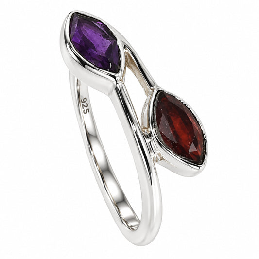 African Amethyst and Garnet Ring size-6 R-1235 SDR255472