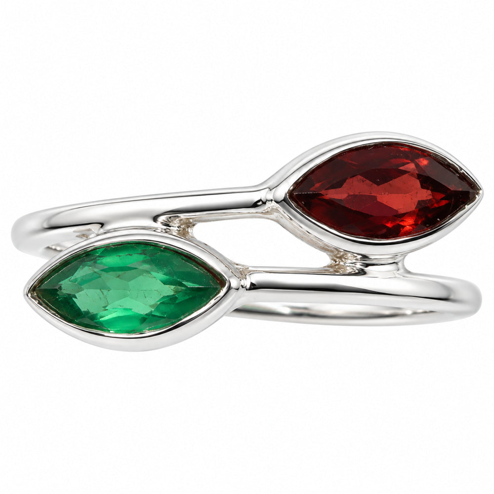 Green Onyx and Garnet Ring size-8 R-1235 SDR255478