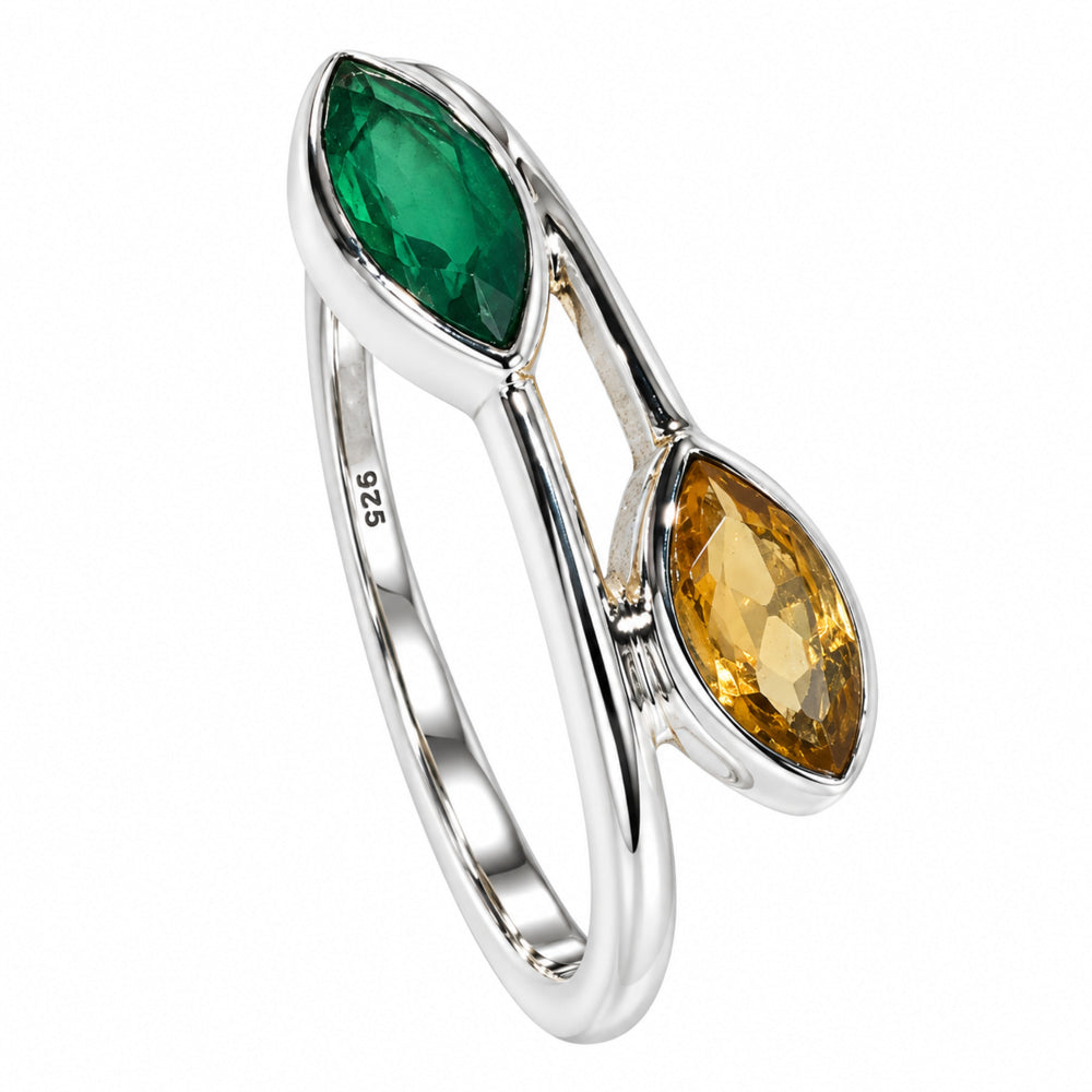 Green Onyx and Citrine Ring size-8 R-1235 SDR255483