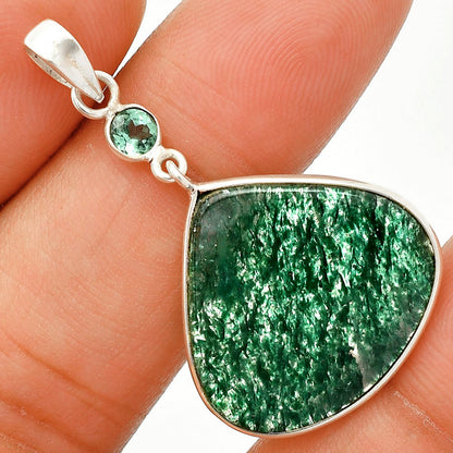 Green Aventurine & Green Tourmaline Pendant Earrings Set T-1010 SDT03280