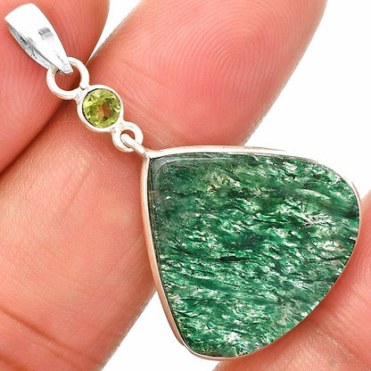Green Aventurine & Peridot Pendant Earrings Set T-1010 SDT03302