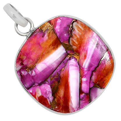 Kingman Orange Dahlia Turquoise Pendant Earrings Set T-1001 SDT03549