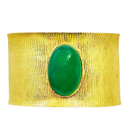 Green Onyx Cuff Bangle Bracelet BM-1058 TB01001