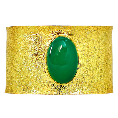 Green Onyx Cuff Bangle Bracelet BM-1058 TB01002