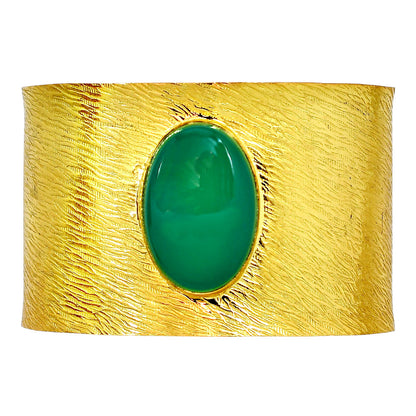 Green Onyx Cuff Bangle Bracelet BM-1058 TB01003