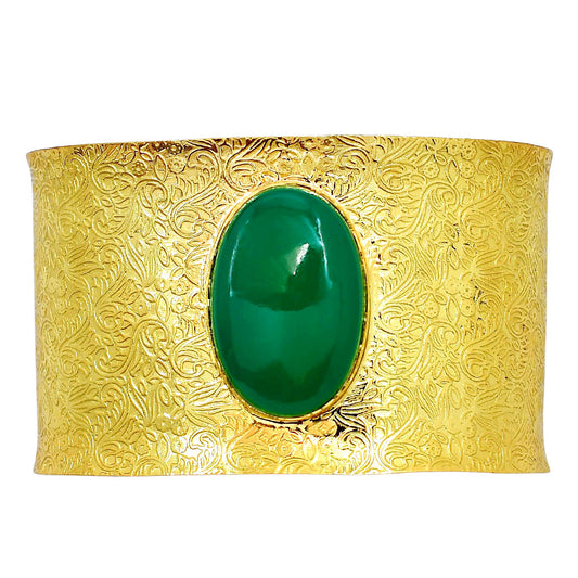 Green Onyx Cuff Bangle Bracelet BM-1058 TB01004