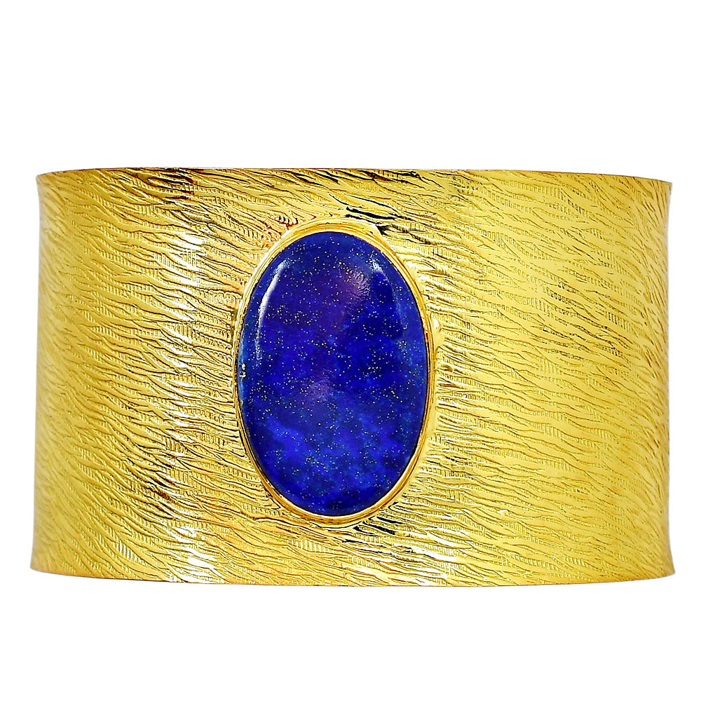 Lapis Lazuli Cuff Bangle Bracelet BM-1058 TB01005