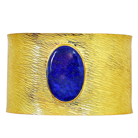 Lapis Lazuli Cuff Bangle Bracelet BM-1058 TB01005