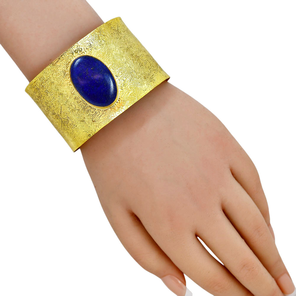 Lapis Lazuli Cuff Bangle Bracelet BM-1058 TB01006