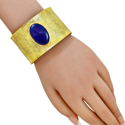 Lapis Lazuli Cuff Bangle Bracelet BM-1058 TB01006